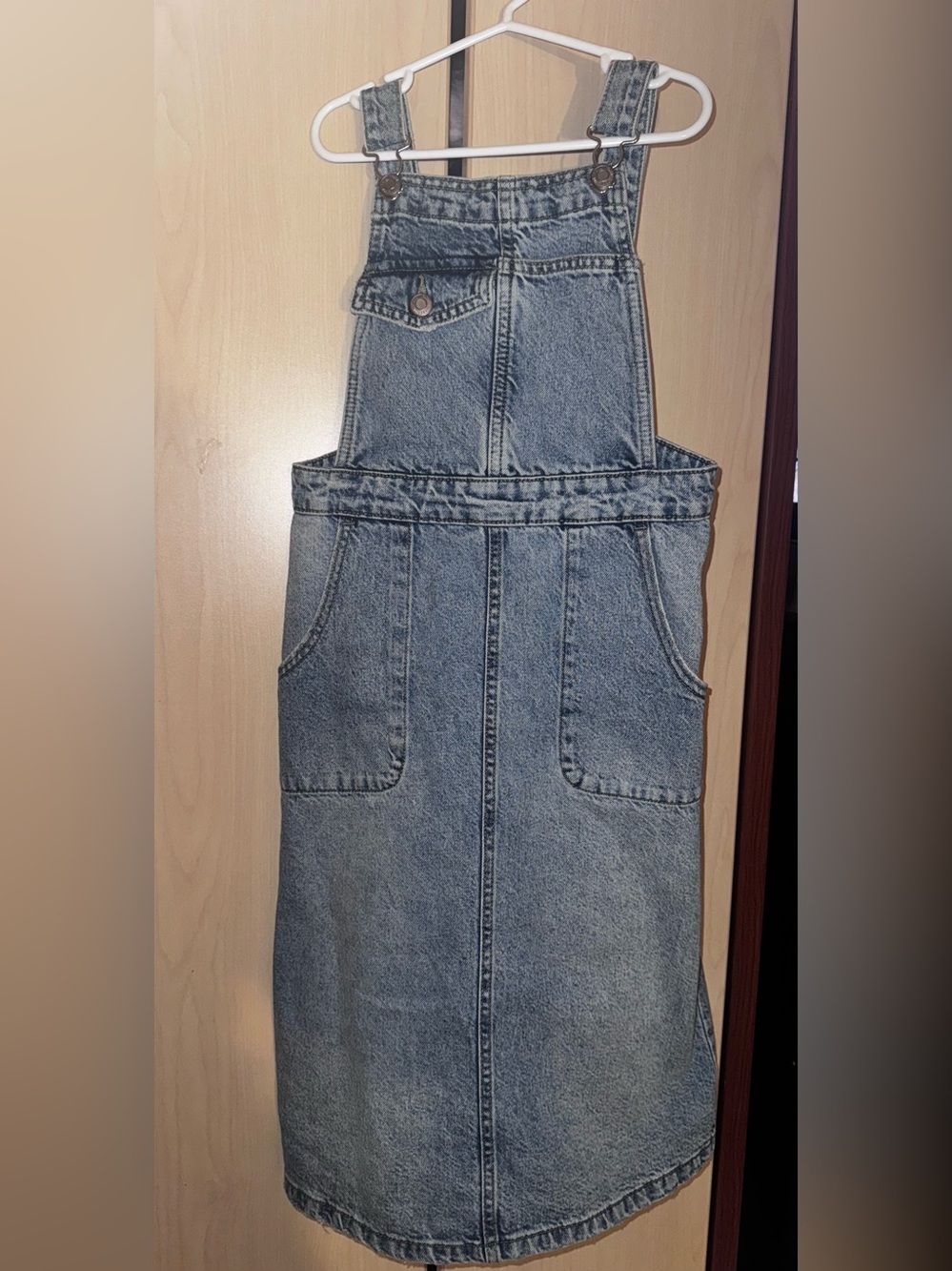 Zara Girls Denim Overall Midi Dress Size 11/12 Blue Jean Pinafore Jumper